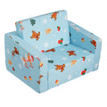 Baby Chair Foldable 2-in-1 Baby Lounger Couch Cartoon Kids Sofa Pink