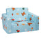 Baby Chair Foldable 2-in-1 Baby Lounger Couch Cartoon Kids Sofa Pink