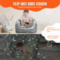 Glow-in-Dark Kids Fold-out Sofa Convertible Lounger 2-in-1 Toddler