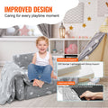 Glow-in-Dark Kids Fold-out Sofa Convertible Lounger 2-in-1 Toddler