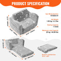 Glow-in-Dark Kids Fold-out Sofa Convertible Lounger 2-in-1 Toddler