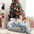 Glow-in-Dark Kids Fold-out Sofa Convertible Lounger 2-in-1 Toddler