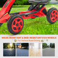 Go Kart Pedal Ride On Toy 4 Wheel Red Kids Ages 3-8