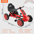 Go Kart Pedal Ride On Toy 4 Wheel Red Kids Ages 3-8