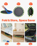 3FT Foldable Trampoline 92cm Kids Toddlers Indoor Outdoor Foam Handle