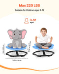 Kids Swivel Chair 220lb Capacity Flower Spinning Sensory Autism Blue