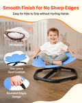 Kids Swivel Chair 220lb Capacity Flower Spinning Sensory Autism Blue