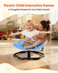 Kids Swivel Chair 220lb Capacity Flower Spinning Sensory Autism Blue