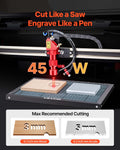 45W CO2 Laser Engraver Cutter 300x200mm Rotary Air Assist