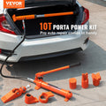 10 Ton Porta Power Kit Hydraulic Jack 4.6ft Oil Hose Storage
