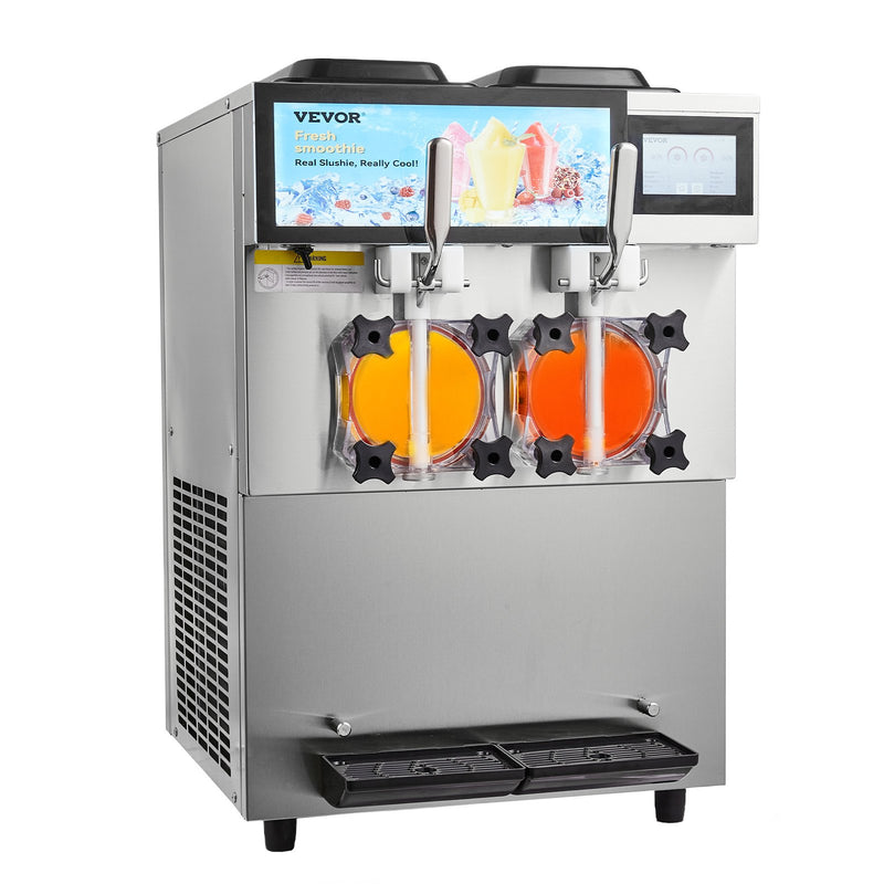 Slushy Machine 2x12L Double Tank Stainless Steel Frozen Drink Margarita