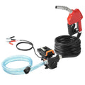 Fuel Transfer Pump 12V 15 GPM Diesel Auto Nozzle 1/4 HP