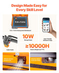 10W Laser Engraver Cutter 300x300mm Wood Leather Glass Engraving Machine