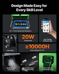 20W Laser Engraver Cutter 500x320mm Wood Leather Glass Metal