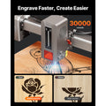 Laser Engraver, 20W, Laser Engraving and Cutting Machine with Enclosure Camera, Laser Cutter, 400 x 400 mm Working Area, 30000 mm/min, for Wood, Leather, Glass, Paper, Certain Metal, Class 1