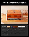 20W Laser Engraver Cutter 400x400mm with Enclosure Camera