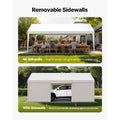 Carport Car Canopy 10x20FT Heavy Duty Car Shelter with Sidewalls White