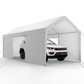 Carport Car Canopy 10x20FT Heavy Duty Car Shelter with Sidewalls White