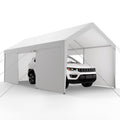 Carport 12x20FT Heavy Duty Car Shelter Sidewalls Grey