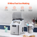 Portable Countertop Ice Maker 45Lbs/24H Self-Cleaning
