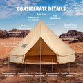 Canvas Bell Tent 4m 4-Season Yurt with Stove Jack