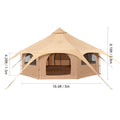 Canvas Tent 4 Seasons 5 m/16.4 ft Bell Tent for Camping with Stove Jack