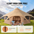 Canvas Bell Tent 5m 4 Seasons Camping Stove Jack