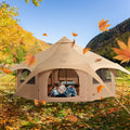 Canvas Bell Tent 5m 4 Seasons Camping Stove Jack