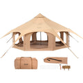 Canvas Bell Tent 5m 4 Seasons Camping Stove Jack