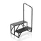 RV Steps 2-Step Carbon Steel Stairs Handrail 199kg Load Capacity
