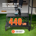 RV Steps 2-Step Carbon Steel Stairs Handrail 199kg Load Capacity