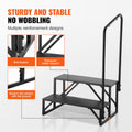 RV Steps 2-Step Carbon Steel Stairs Handrail 199kg Load Capacity