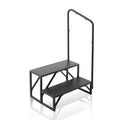 RV Steps 2-Step Carbon Steel Stairs Handrail 199kg Load Capacity