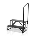 RV Steps 2-Step Carbon Steel Stairs Handrail 199kg Load Capacity