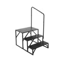 RV Steps 3-Step Carbon Steel Stairs with Handrail 199.58KG Capacity