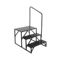 RV Steps 3-Step Carbon Steel Stairs with Handrail 199.58KG Capacity