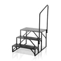 RV Steps 3-Step Carbon Steel Stairs with Handrail 199.58KG Capacity