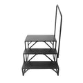 RV Steps 3-Step Carbon Steel Stairs with Handrail 199.58KG Capacity