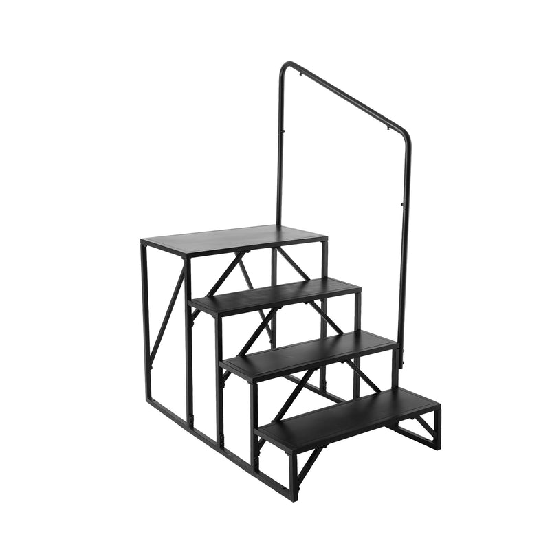 RV Steps 4-Step Carbon Steel 199.5kg Load Handrail Non-Slip