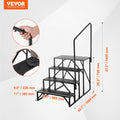 RV Steps 4-Step Carbon Steel 199.5kg Load Handrail Non-Slip