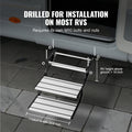 RV Steps 2-Step Manual Retractable Foldable Stairs 440 LBS Aluminium