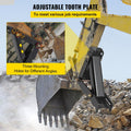 Backhoe Thumb 45.7cm 12mm Teeth Heavy Duty Excavator Black Steel