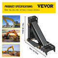 Backhoe Thumb 45.7cm 12mm Teeth Heavy Duty Excavator Black Steel