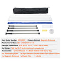 Dust Barrier Poles, 10 Ft Barrier Poles, Dust Barrier System with 4 Telescoping Poles, Magnetic Zipper, Carry Bag and 32.8x13.12 Ft Plastic Film, for Interior Decoration, Painting