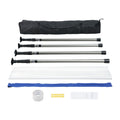 Dust Barrier Poles, 10 Ft Barrier Poles, Dust Barrier System with 4 Telescoping Poles, Magnetic Zipper, Carry Bag and 32.8x13.12 Ft Plastic Film, for Interior Decoration, Painting