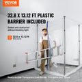Dust Barrier Poles 12ft Telescoping Magnetic Zipper 32.8x13ft Film
