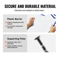 Dust Barrier Poles 12ft Telescoping Magnetic Zipper 32.8x13ft Film