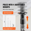 Dust Barrier Poles 12ft Telescoping Magnetic Zipper 32.8x13ft Film