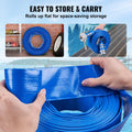 Backwash Hose 2in x 50ft Pool Pump Discharge Heavy Duty PVC Blue