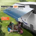 RV Awning Fabric Replacement, 3.72m Fabric Length for 3.96mAwning, Heavy Duty 3-Ply 16oz PVC Camper Awning Fabric, Waterproof & UV Protection Outdoor Canopy for RV, Trailer, Motorhome, Blue Fade